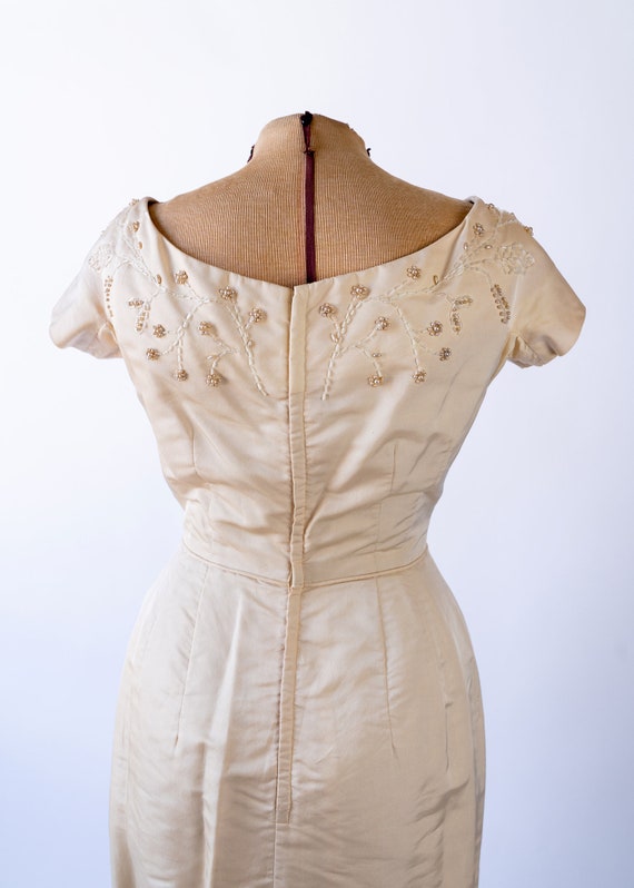 1950s Dress, Vintage Bridgerton Dress, 1950s Cham… - image 6