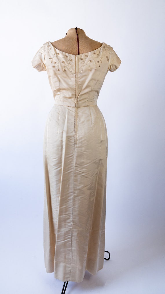 1950s Dress, Vintage Bridgerton Dress, 1950s Cham… - image 5