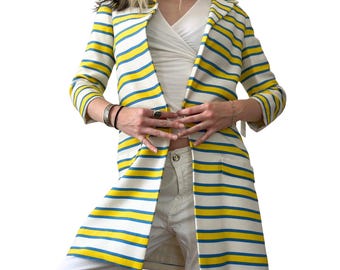 1960s Mod Overcoat XS/Small, 1960s Striped Mod Overcoat, 1960s Dinner Jacket, 1960s Stripe Coat, 1960s Overcoat Small, 1960s Mod Stripe Coat