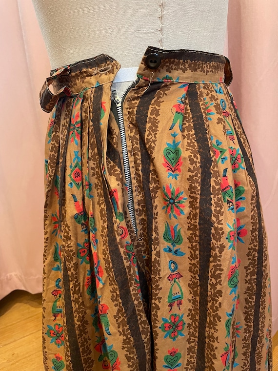 1950s Swing Skirt, 1950s Novelty Print Skirt, 195… - image 6