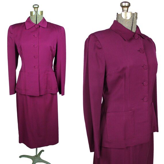 1950s Skirt Suit, 1940s Victory Suit, Women's 1950