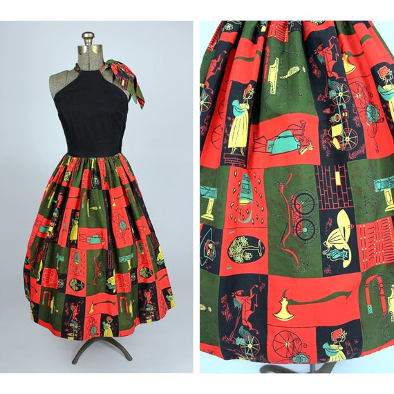 1950s AAA Dress, Laura Jean Allen Print, 1950s Nov