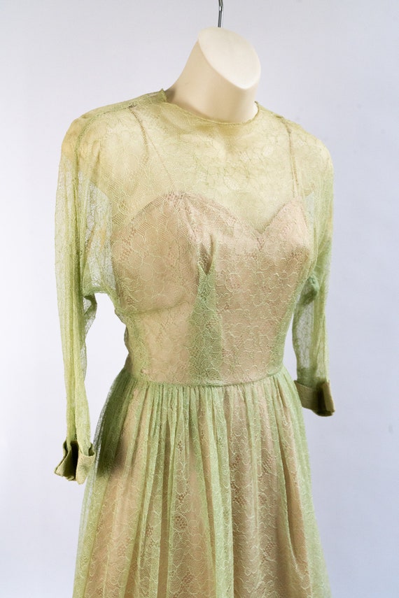 1950s Lace Dress, 1950s Saks Fifth Avenue Dress, … - image 4