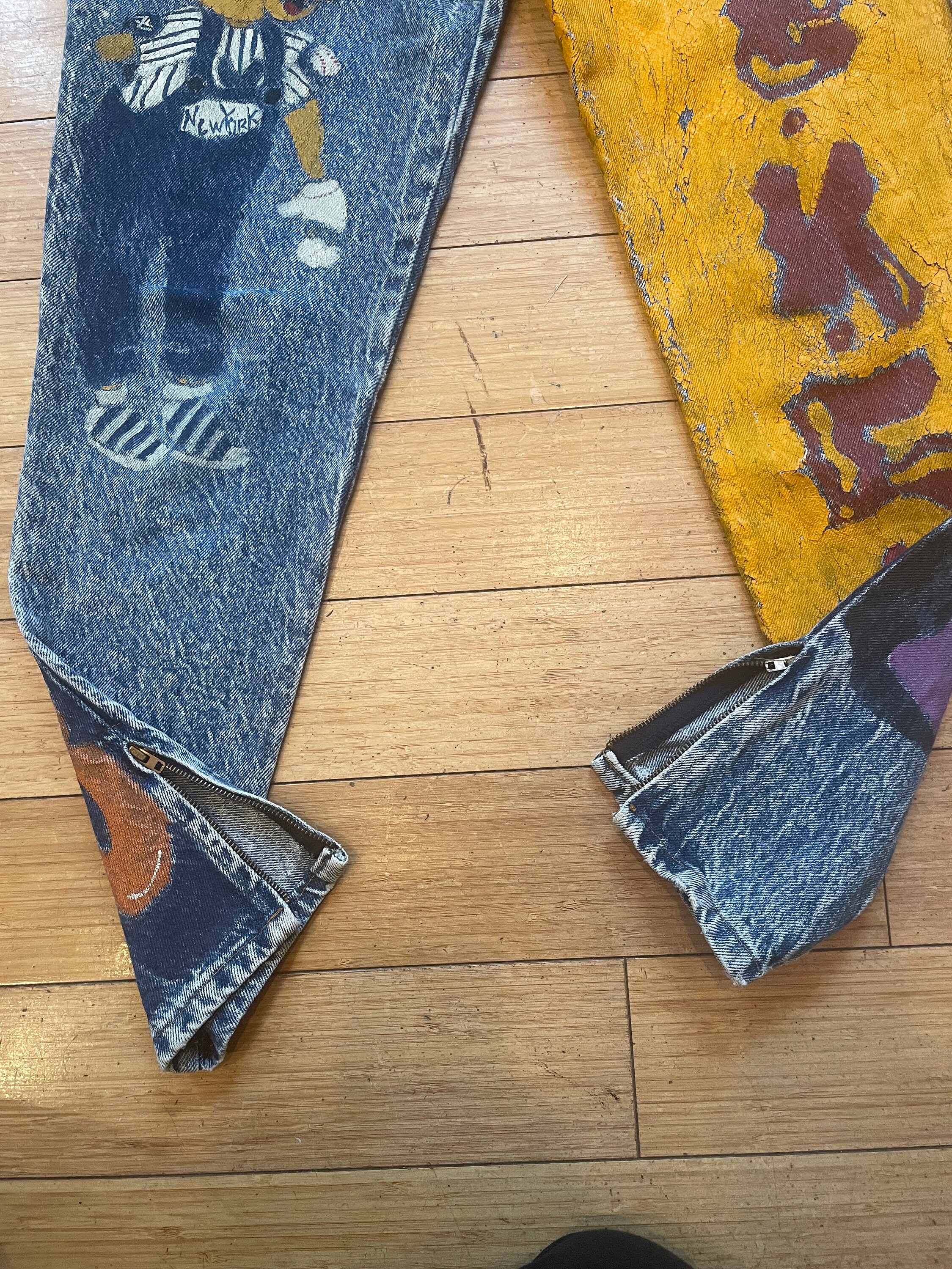 パンツ 2000's archive paint design denim pants il_fullxfull.6658633310_r7il.jpg