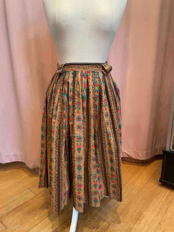 1950s Swing Skirt, 1950s Novelty Print Skirt, 195… - image 2