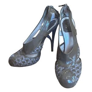 Vintage Christian Dior Galliano-Era Patent Leather Stiletto Heels, EU 41
