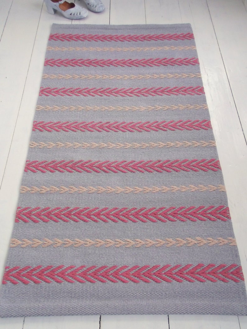 Grey Pink Beige Rug Kids Room Cotton Rug Kitchen Rug Etsy