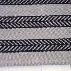 Black Grey Entryway Rug, Scandinavian Rug, Kitchen Rug, Handmade Rug, Natural Cotton Rug, Washable Rug, Handmade Rug, Made to Order image 4
