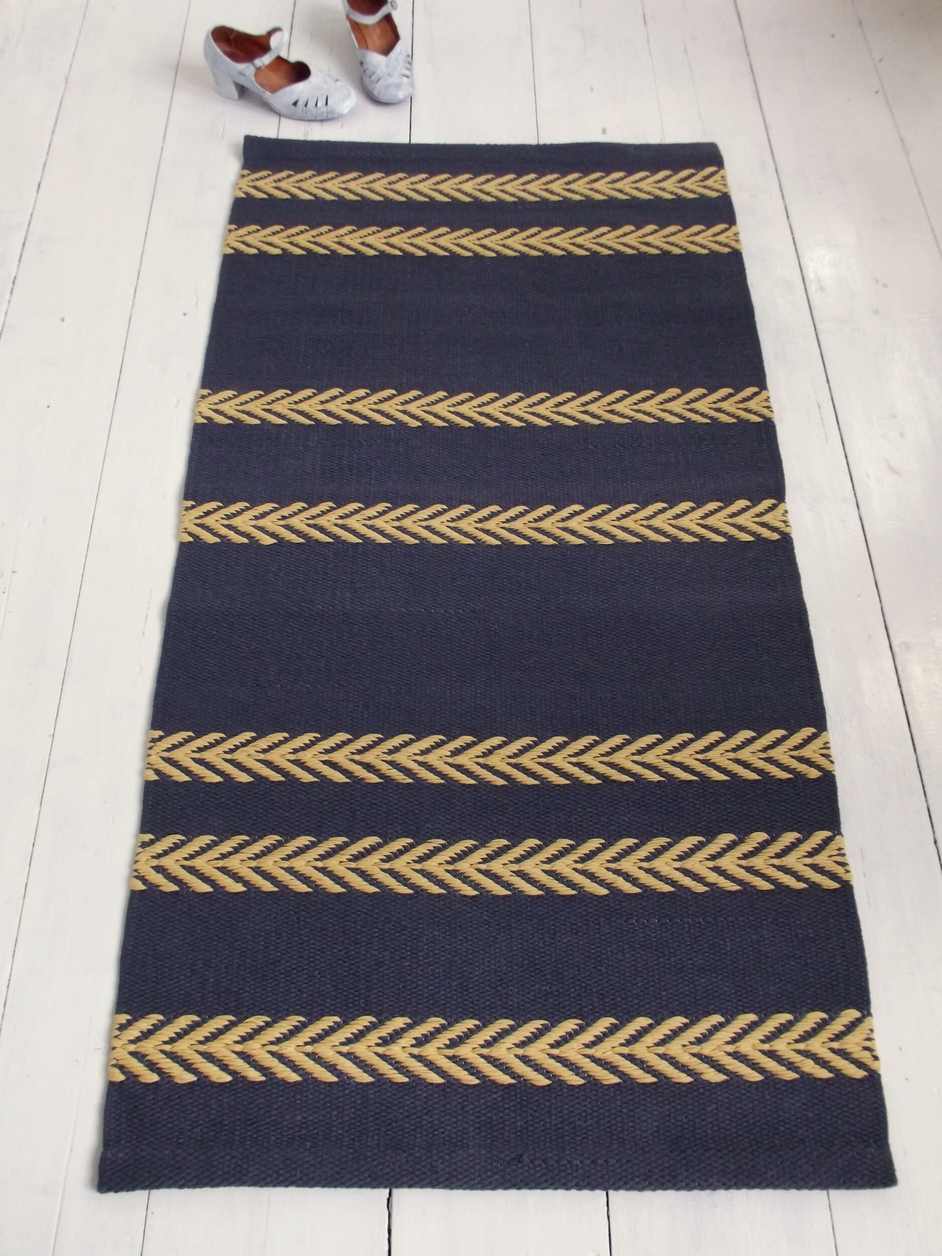 Dark Grey and Mustard Yellow Rug Asymmetric Accent Rug Etsy