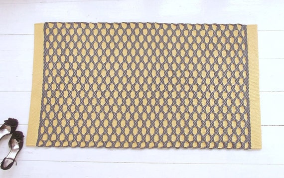 Tapis Jaune Et Gris Gris Et Moutarde Jaune Tapis Tapis Dappoint Tapis De Chambre De Bébé Tapis De Chambre à Coucher Tapis Fait à La Main