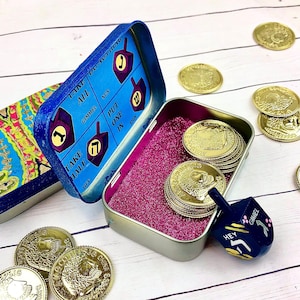 Chanukka Geschenke, Dreidel Spiel Kit, Dreidels, Chanukkah Dekor, Happy Chanukka, Chanukkah Spiele, Chanukkah Party, Jüdisch, Dreidel Regeln, Gelt