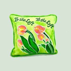 Passover Decor, Passover Reclining Pillow, Tulip Pillow, Lean To The Left Pillow, Floral Décor, Passover Decorations, Passover Gifts, Seder