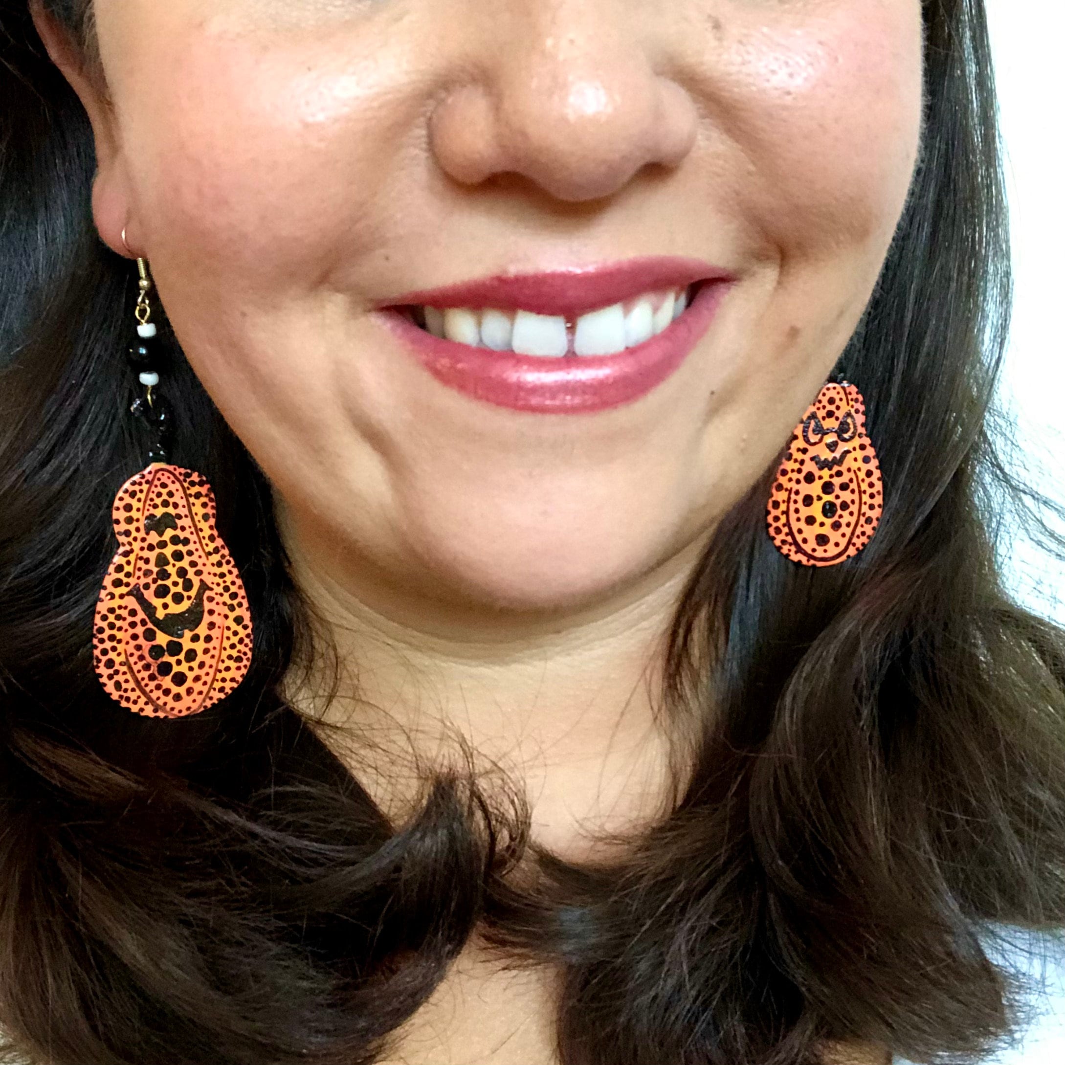 Yayoi Kusama Inspired Earrings Pumpkin Earrings Jack O Etsy