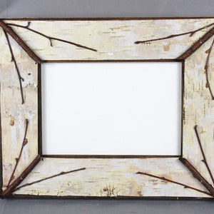 5 x 7 Birch Bark Frame Hangs Vertically or Horizontally