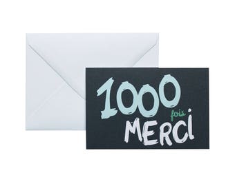 Carte de vœux 1000 fois merci