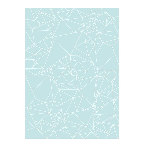 Feuille de papier cadeau bleu graphique pour emballer vos jolis présents  - Konstellation