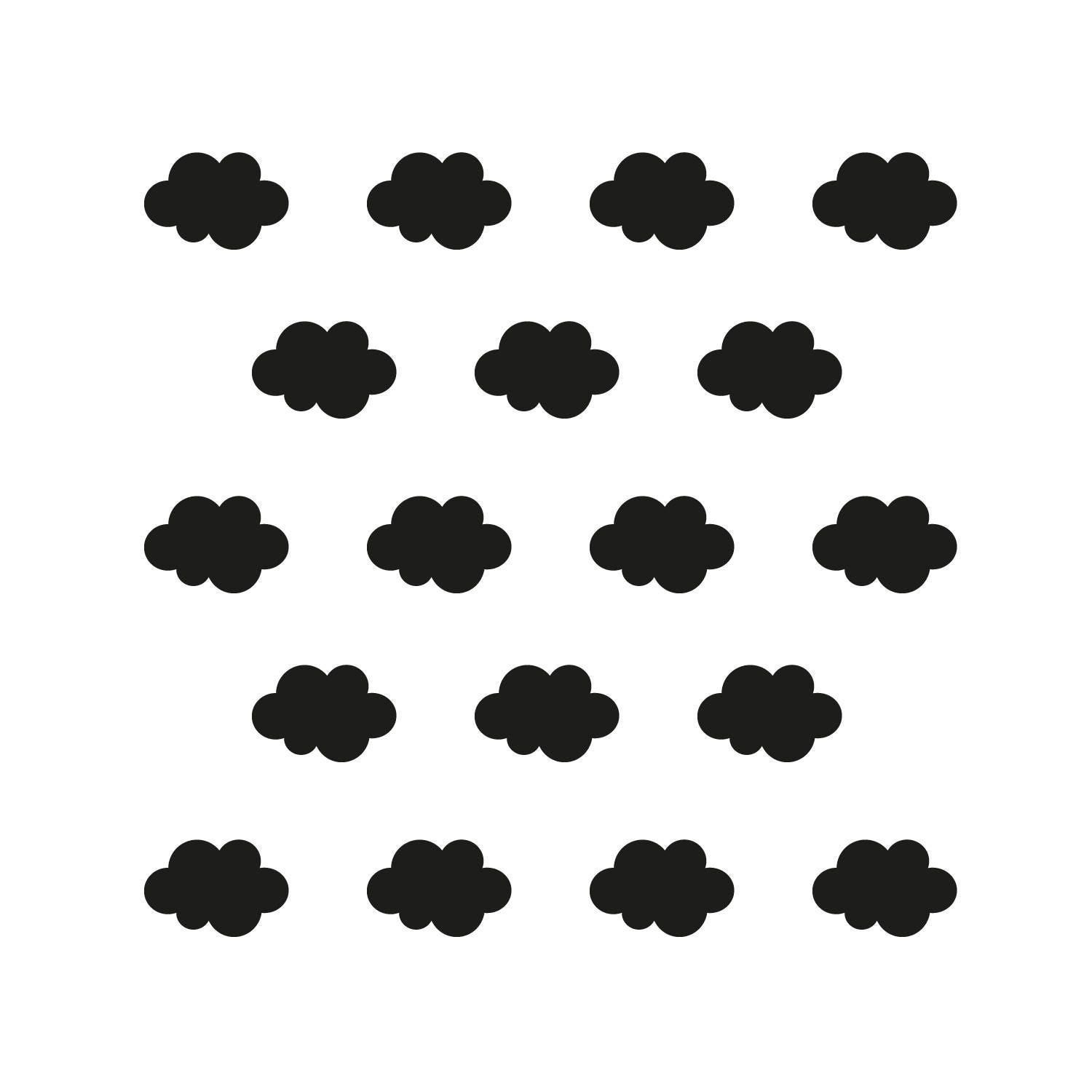 stickers Nuages Pour Décoration Murale ou Tous Supports - Très Facile à Poser