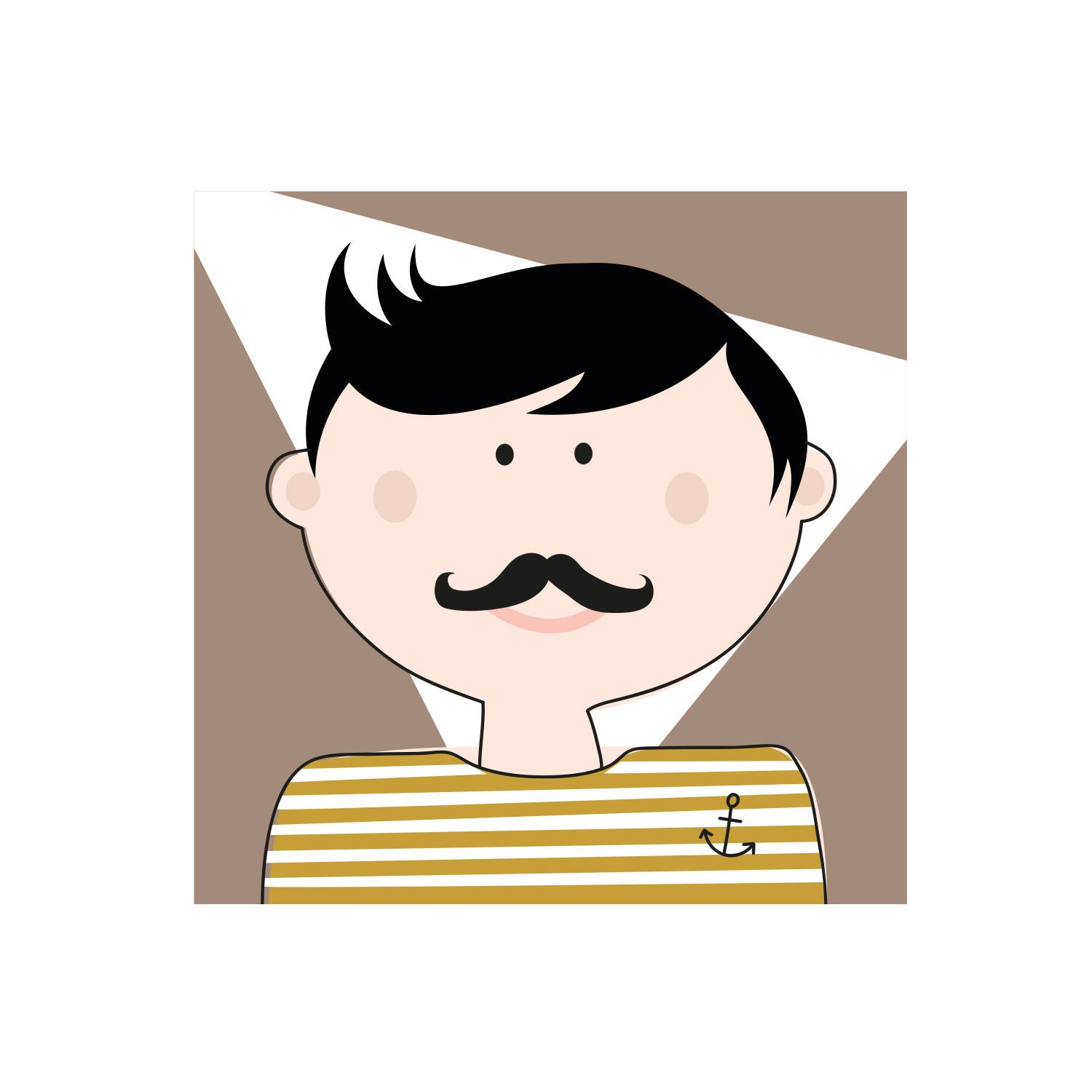 Affiche Illustration avec Une Petit Garçon