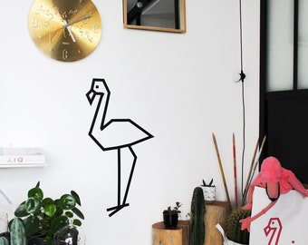 Patron DIY Flamant rose en papier pour masking tape