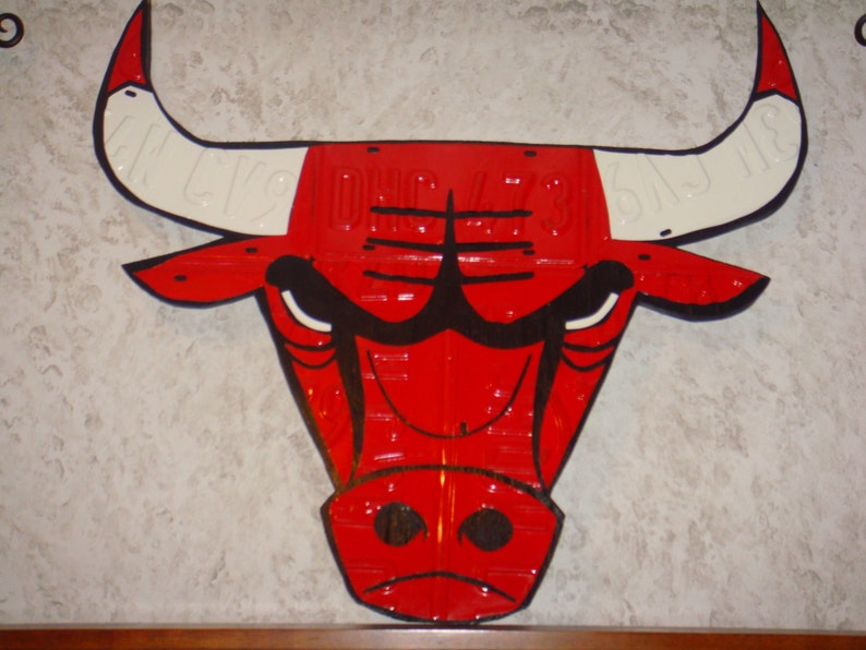 CHICAGO BULLS License Plate Logo Sign One of A Kind Etsy