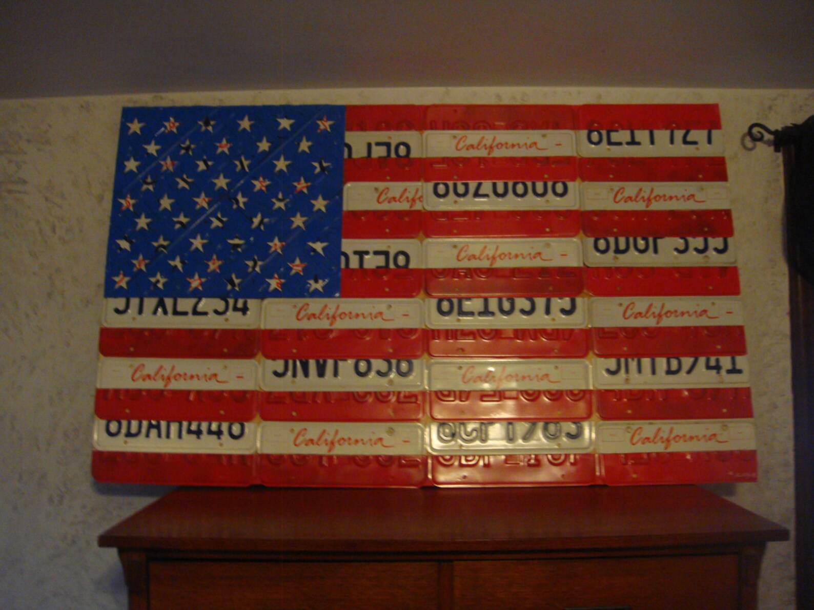 License Plate American Flag Made With Genuine License Plates Etsy