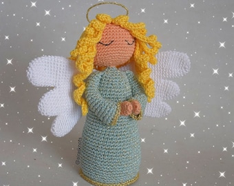 Anjo de Natal Padrão em Crochet Amigurumi Versão Portuguesa PT