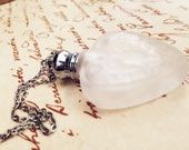 Perfume Heart Bottle Pendant-Capsule Necklace-Bridal Necklace-Bohemian-Heart Necklace-Perfume Necklace-Perfume Amulet