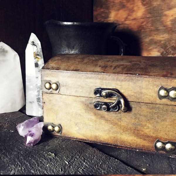 Jewelry Box- Wooden Box- Memory Box- Keepsake Box- treasure box-Pirate treasure chest-treasure chest- medieval  chest