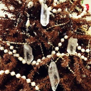 Quartz ornaments Christmas tree Natural Polished Quartz Crystal Point Ornaments magical