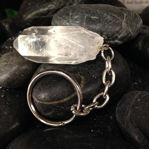 Amethyst Cyrstal - Citrine Crystal - Quartz  Crystal Keychain- Raw Crystal Point