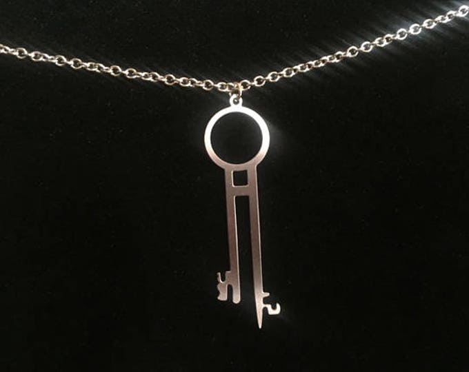 Dead Man's Chest Skeleton Key Stainless Steel Necklace Etsy