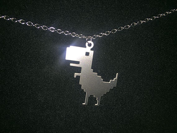  You Are Offline T-Rex [Dino Run] Pixel Art Dinosaur Game Long  Sleeve T-Shirt : Clothing, Shoes & Jewelry