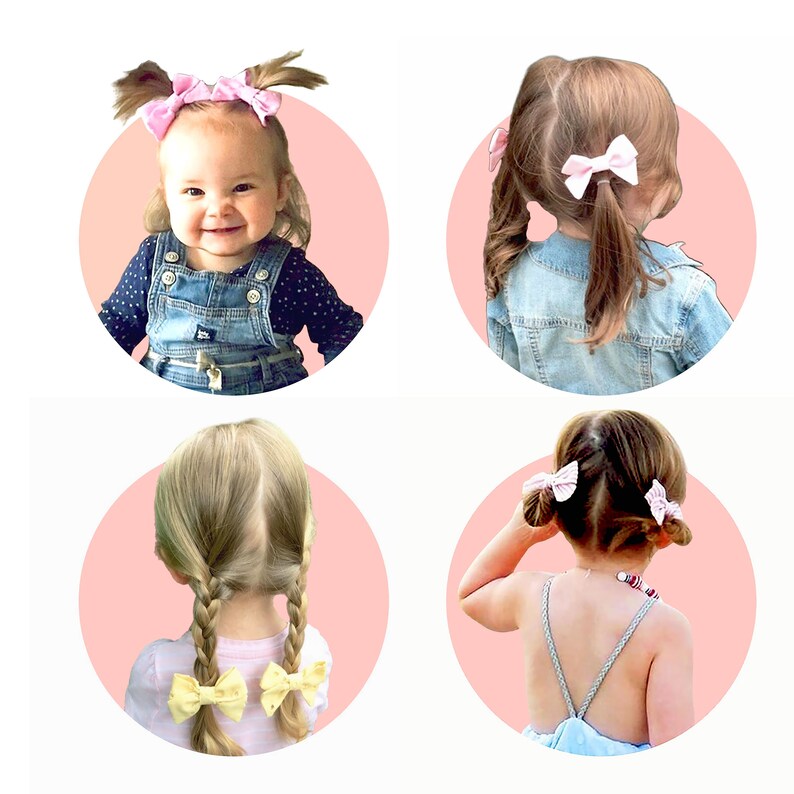 Purple Pigtail Hair Bows Toddler Girl Hair Accessories Hair Etsy