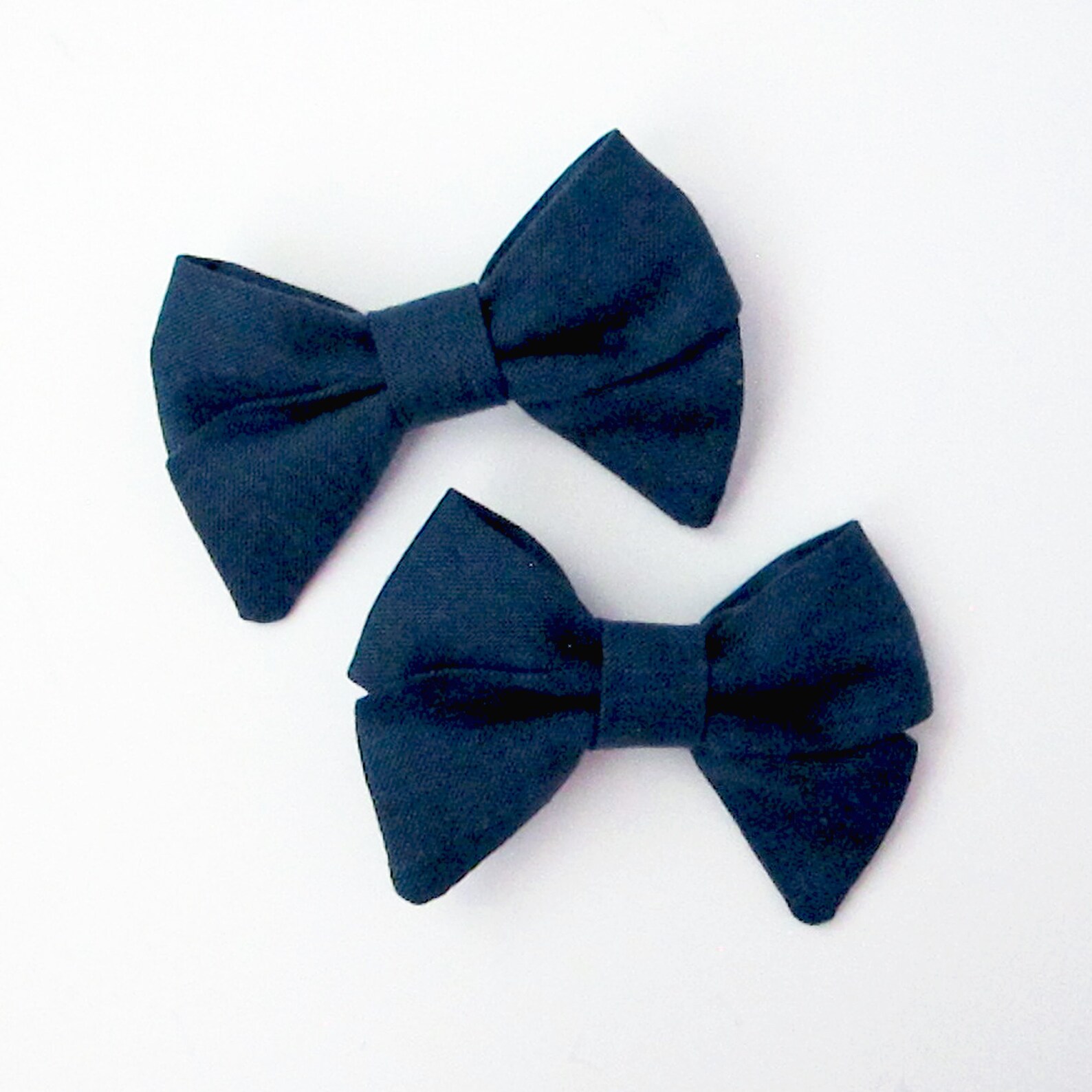 Navy Blue Pigtail Bows Toddler Girl Hair Clips Hair Bows for Etsy