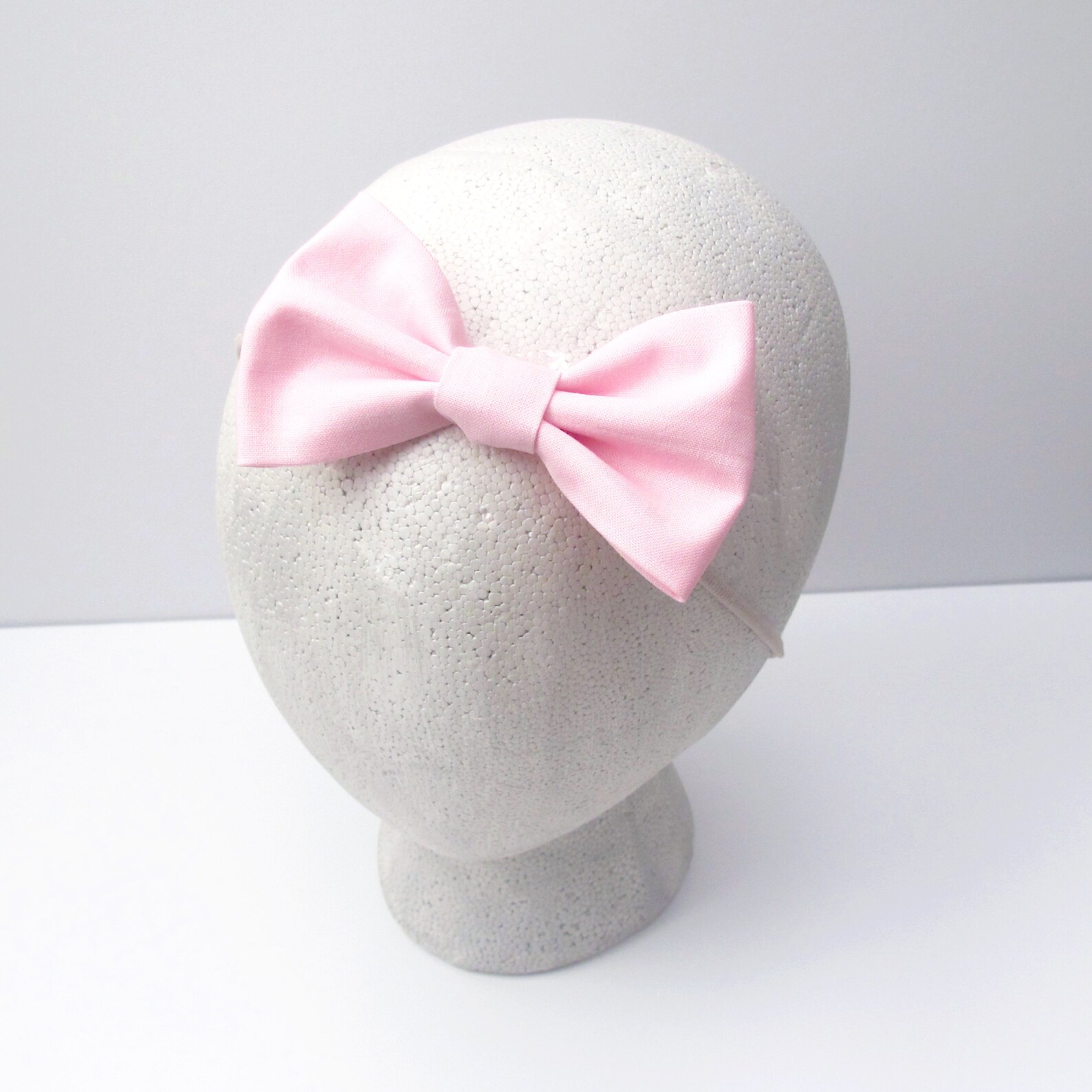 Pink Bow Headband Baby Pink Hair Bow Girls Bow Headband Etsy