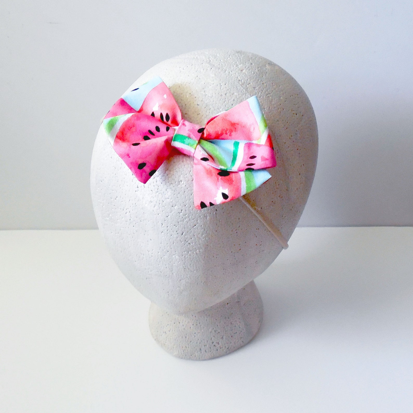 Watermelon Girls Bow Headband or Clip Baby Girl Bow Newborn Etsy
