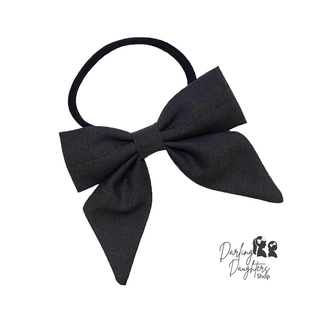 Black Girls Bow Headband or Clip, Baby Girl Bow, Newborn Headband