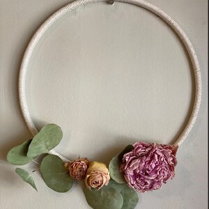 Dried Peony & Eucalyptus Wreath