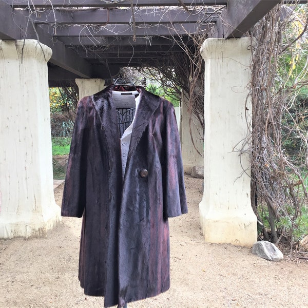 100+ year old Pony Hair Duster Coat/ Swing Coat by Albrecht Furs St Paul Minneapolis Size Medium to Large EXCELLENT CONDITION Silk Lining