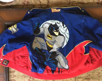 J H Design NASCAR Jacket With D C Comics BATMAN Design Great