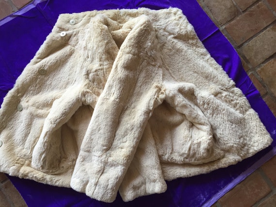 Sheared Rabbit Coat is reversible to a Heavy Canv… - image 7