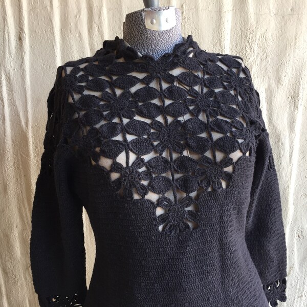 Hand Crochet Detail Sweater main image 1