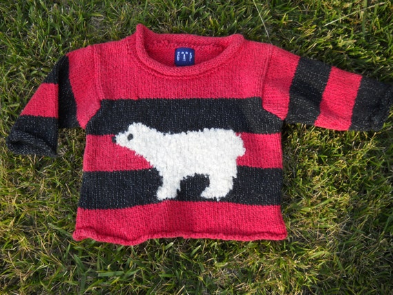 Baby Gap, Polar Bear Sweater, Child size small, 9… - image 3