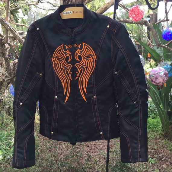 Black Mesh Moto Jacket XS by Vance Leathers Orang… - image 1