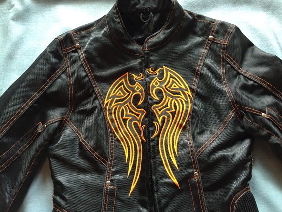 Black Mesh Moto Jacket XS by Vance Leathers Orang… - image 6