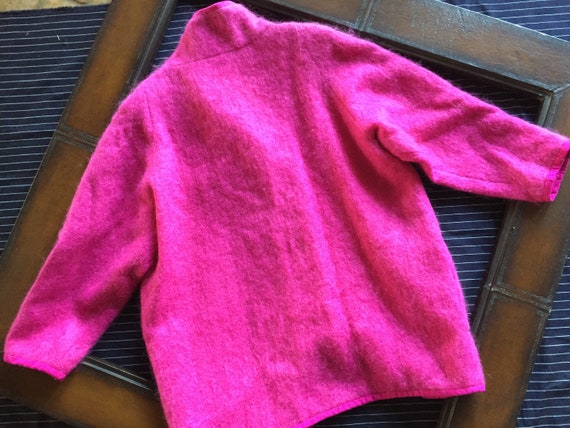 Fuchsia RUBY 100% Mohair Coat by Nicole Miller Pe… - image 9