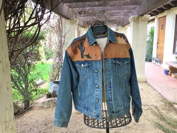 JENSEN SMITH Leather Applique Trucker 
