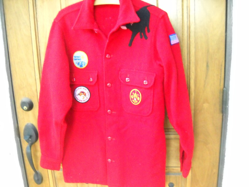 Red Wool Philmont Bull Boyscout Jacket Boy Scouts of America Etsy