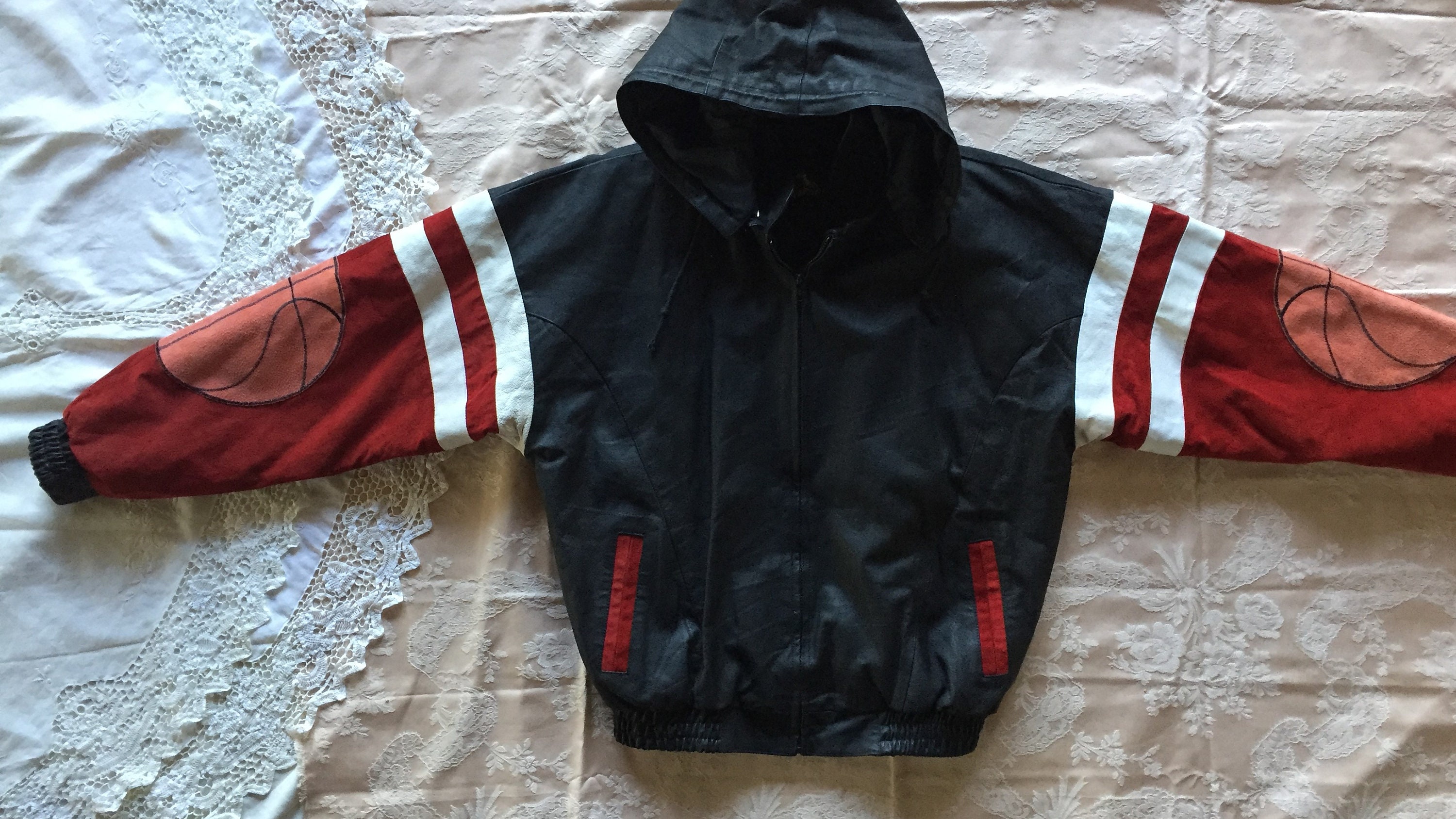 Leather Suede Basketball Varsity Jacket chicago Bulls Size Large by V Mark Supreme Craftsmanship Detailing Throughout 24 in Zip Front Etsy Canada