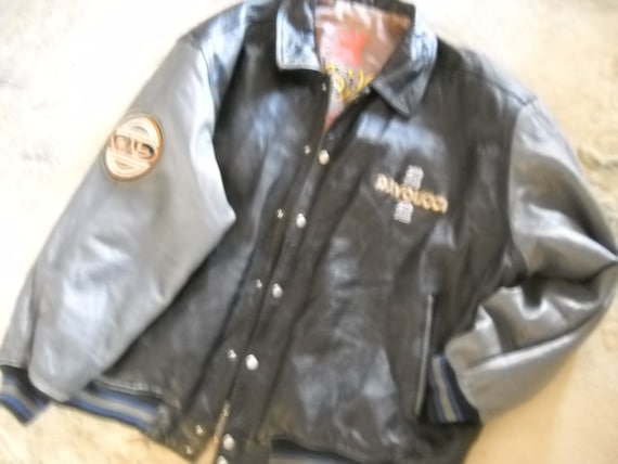 DAVOUCCI ロゴ入りレザージャケット XL専用出品 Davoucci Mens Coat XL Red Soft Genuine Leather Jacket Vtg 89